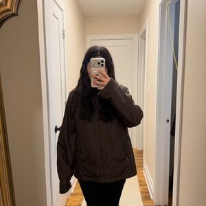 Elegant Women's Dark Brown Puffer Jacket with removable cap